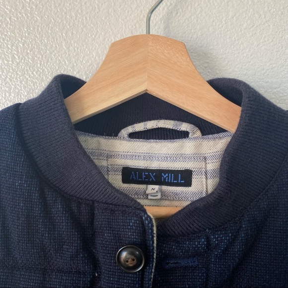 Alex Mill Indigo Quilted Vest Jacket Men's Medium - Picture 2 of 6